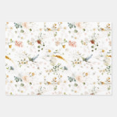 Elegante Aquarel Wilde Bloementuin Inpakpapier Vel (Voorkant 2)