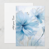 Elegante Aquarelle Bloesem Waterverf Feestdagenkaart (Voorkant / Achterkant)