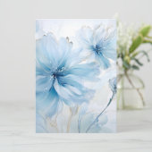 Elegante Aquarelle Bloesem Waterverf Feestdagenkaart (Staand voorkant)