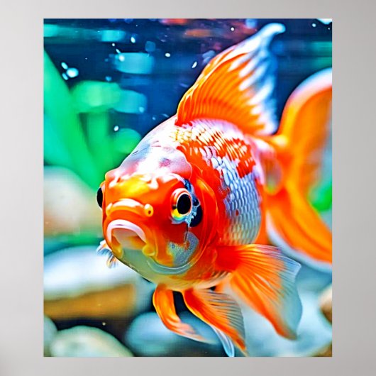 Elegante aquarium huisdier vis poster (Voorkant)