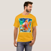 Elegante aquarium huisdier vis t-shirt (Voorkant volledig)