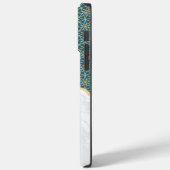 Elegante Arabeske Boog | Diep Turquoise & Goud Case-Mate iPhone Case (Achterkant / Links)