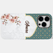 Elegante Arabeske Boog | Diep Turquoise & Goud Case-Mate iPhone Case (Achterkant (horizontaal))