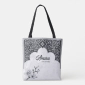 Elegante Arabesque Bloem Tas | Noir Arch (Achterkant)