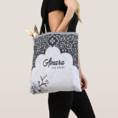 Elegante Arabesque Bloem Tas | Noir Arch (Dichtbij)