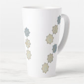 Elegante Arabesque Tegel Patroon Mok" Latte Mok (Rechterhoek)