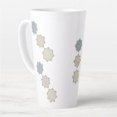 Elegante Arabesque Tegel Patroon Mok" Latte Mok (Linkerhoek)