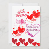 Elegante Arabische bruiloft uitnodiging met duiven (Achterkant)