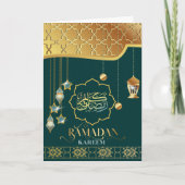 Elegante Arabische Kalligrafie Ramadan Kareem Groe Kaart (Voorkant)