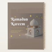 Elegante Arabische kalligrafie Ramadan-wensen Planner (Achterkant)