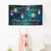 Elegante Arabische Lantaarn Verjaardagsbanner Spandoek (Insitu)