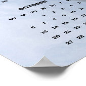 Elegante Arabische Witte Paard in Sneeuw 2024 Kale Poster (Hoek)