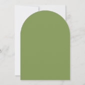 Elegante Arch Sage Green & Beige Stripe Wedding Kaart (Achterkant)