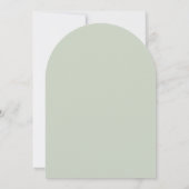 Elegante Arch Sage Green Eucalyptus bruiloft Kaart (Achterkant)