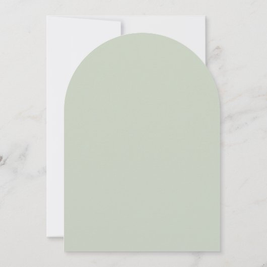 Elegante Arch Sage Green Eucalyptus bruiloft Kaart (Achterkant)
