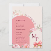 Elegante Arch Save the Date uitnodiging template (Voorkant)