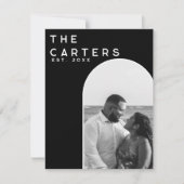 Elegante Arch Trouw Dankkaart Kaart (Voorkant)