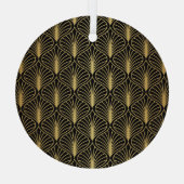 Elegante art deco: Abstract Glas Ornament (Achterkant)
