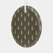 Elegante art deco: Abstract Glas Ornament (Voorkant links)