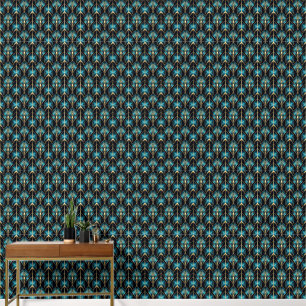 elegante art Deco betegeld patroon Wallpaper Behang