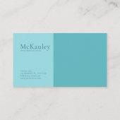 Elegante Art Deco Blauwgroen en Goud Visitekaartje (Achterkant)