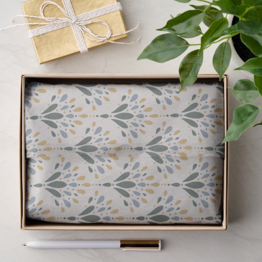 Elegante Art Deco Bloemmotief Tissuepapier (Geschenk)