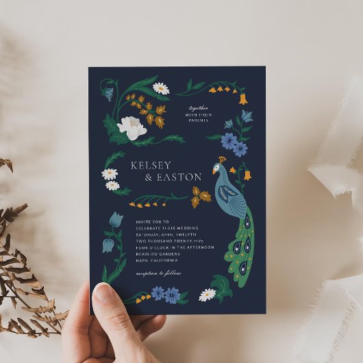 Elegante Art Deco bruiloft uitnodiging