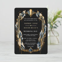 Elegante Art Deco Casino Night Gouden QR-code Trou