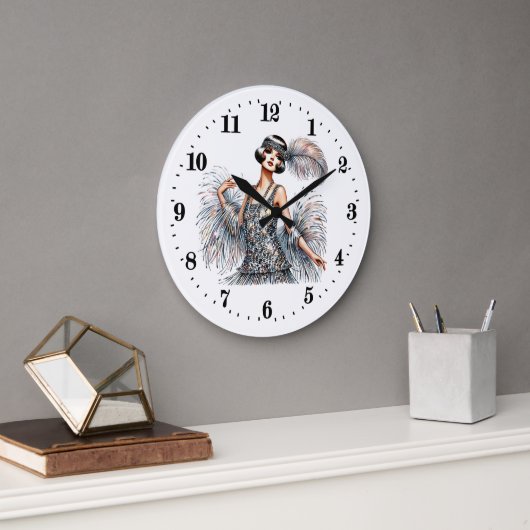 Elegante Art Deco dame Grote Klok (Kantoor)