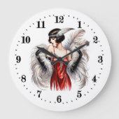 Elegante Art Deco dame Grote Klok (Voorkant)