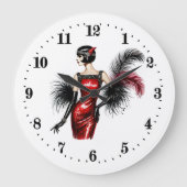 Elegante Art Deco dame Grote Klok (Voorkant)