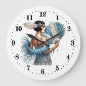 Elegante Art Deco dame Grote Klok (Voorkant)