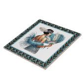 Elegante Art Deco-dame Tegeltje (Zijkant)