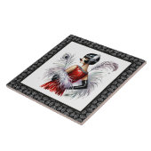 Elegante Art Deco dame Tegeltje (Zijkant)