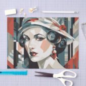 Elegante art deco dame tissuepapier (Craft)