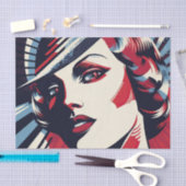 Elegante art deco dame tissuepapier (Craft)