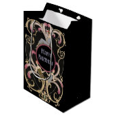 Elegante art deco dames medium cadeauzakje (Voorkant Gekanteld)