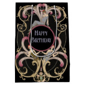 Elegante art deco dames medium cadeauzakje (Achterkant)