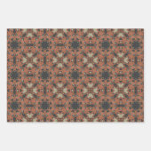 Elegante Art Deco Earth Tones Patroon Set 1 Inpakpapier Vel (Voorkant 2)