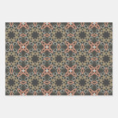 Elegante Art Deco Earth Tones Patroon Set 1 Inpakpapier Vel (Voorkant)