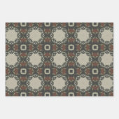Elegante Art Deco Earth Tones  Patroon Set 4 Inpakpapier Vel (Voorkant 3)