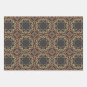 Elegante Art Deco Earth Tones  Patroon Set 4 Inpakpapier Vel (Voorkant 2)