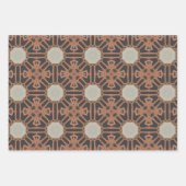 Elegante Art Deco Earth Tones  Patroon Set 4 Inpakpapier Vel (Voorkant)