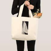 Elegante Art Deco Flapper Bruid Illustratie Grote Tote Bag (Voorkant (product))