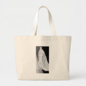 Elegante Art Deco Flapper Bruid Illustratie Grote Tote Bag (Voorkant)