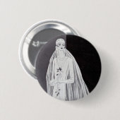 Elegante Art Deco Flapper Bruid Illustratie Ronde Button 5,7 Cm (Voorkant /achterkant)