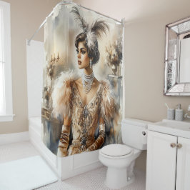 Elegante Art Deco Flapper Douchegordijn