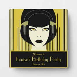 Elegante  Art Deco Flapper Fotoplaat