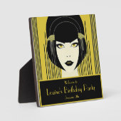 Elegante  Art Deco Flapper Fotoplaat (Voorkant)