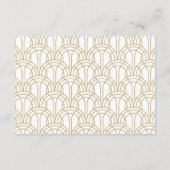 Elegante Art Deco Gatsby 1920s Trouwdetails Informatiekaartje (Achterkant)